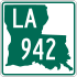 Louisiana Highway 942 marker