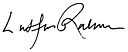 Cursive signature in ink