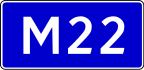 Highway M22 shield}}