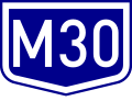 Hungarian M30 motorway shield