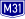 Hungarian M31 motorway shield
