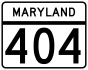 Maryland Route 404 marker