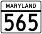 Maryland Route 565 marker