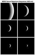 Sequence of images as MESSENGER departs after the second flyby of the planet