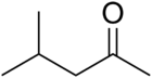 Skeletal formula of methyl isobutyl ketone
