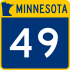 Trunk Highway 49 marker