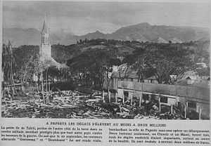 Papeete after the bombardment.