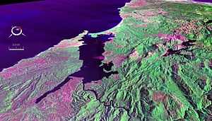 Satellite image of Macquarie Harbour