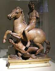 Maestro del san giovannino, cavaliere che calpesta un vinto, 1506-1510 circa, da museo horne 01.JPG