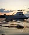 Manhasset Bay Moored Boat at Sunset 2.jpg