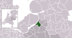 Highlighted position of Elburg in a municipal map of Gelderland