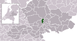 Highlighted position of Rozendaal in a municipal map of Gelderland