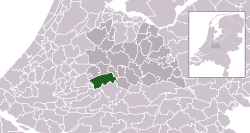 Highlighted position of Lopik in a municipal map of Utrecht