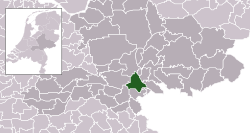 Highlighted position of Lingewaard in a municipal map of Gelderland