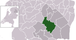 Highlighted position of Midden-Drenthe in a municipal map of Drenthe