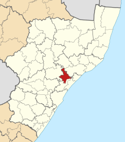 Location in KwaZulu-Natal