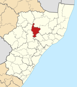 Location in KwaZulu-Natal