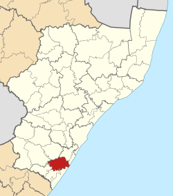 Location in KwaZulu-Natal