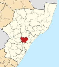 Location in KwaZulu-Natal