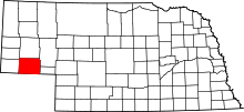 State map highlighting Cheyenne County