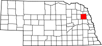 State map highlighting Cuming County