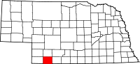 State map highlighting Hitchcock County