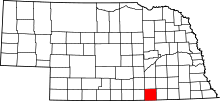 State map highlighting Nuckolls County