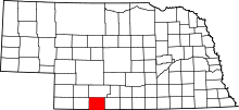 State map highlighting Red Willow County