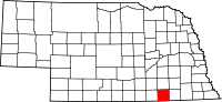State map highlighting Thayer County