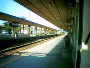 View of the station platforms.