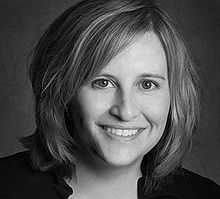 female headshot in black and white