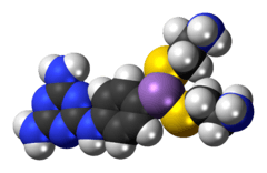 Space-filling model of the melarsomine molecule