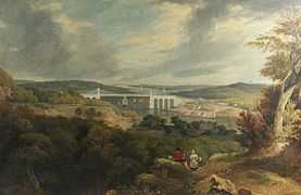 Menai Suspension Bridge by Robert Ladbrooke.jpg