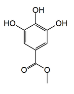 Chemical structure of methyl gallate