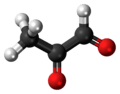 Ball-and-stick model of methylglyoxal