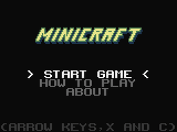 Minicraft title screen.