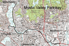 Mystic Valley Parkway, Metropolitan Park System of Greater Boston MPS