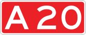 A20 motorway shield}}