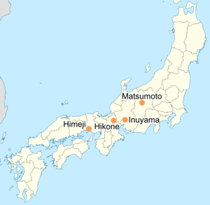 National Treasures are found in four cities in central Honshū.