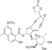 Structural formula of neocarzinostatin