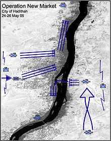 Map of Haditha Iraq showing USMC maneuver elements.