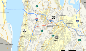 Map of New York State Route 100B