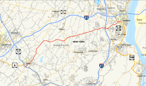 Map of New York State Route 207