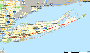 Map of New York State Route 27