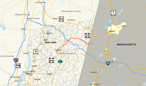 Map of New York State Route 295