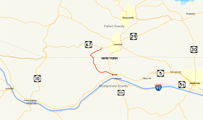 Map of New York State Route 334