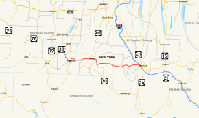 Map of New York State Route 436