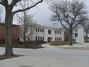 Building in winter.