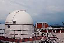 The Observatory at IIST with an 8 inch Celestron telescope.The library building can be seen in the background