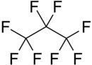 Structural formula of octafluoropropane